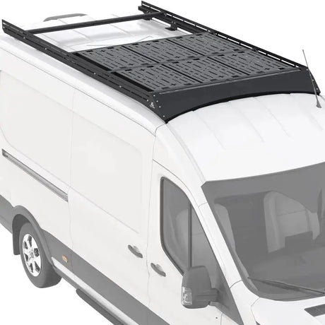MELIPRON Ford Transit 148" Mid Roof Aluminum Roof Rack – Heavy-Duty Utility Platform with 6pcs Molle Decks for Solar Panels & Overland Gear