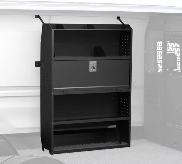 Melipron 60" H x 13" D Steel Cargo Van Shelving Storage with Door-1