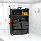 【Preorder】MELIPRON 60"H x 13"D Cargo Van Shelving Storage with Lockable Drawers for Ford Transit, RAM ProMaster, Chevy Express, Sprinter Mid & High Roof