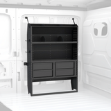 【Preorder】MELIPRON 60"H x 13"D Cargo Van Shelving Storage with Lockable Drawers for Ford Transit, RAM ProMaster, Chevy Express, Sprinter Mid & High Roof
