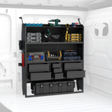 MELIPRON 60"H x 13"D Cargo Van Shelving Storage with Lockable Drawers for Ford Transit, RAM ProMaster, Chevy Express, Sprinter Mid & High Roof -2
