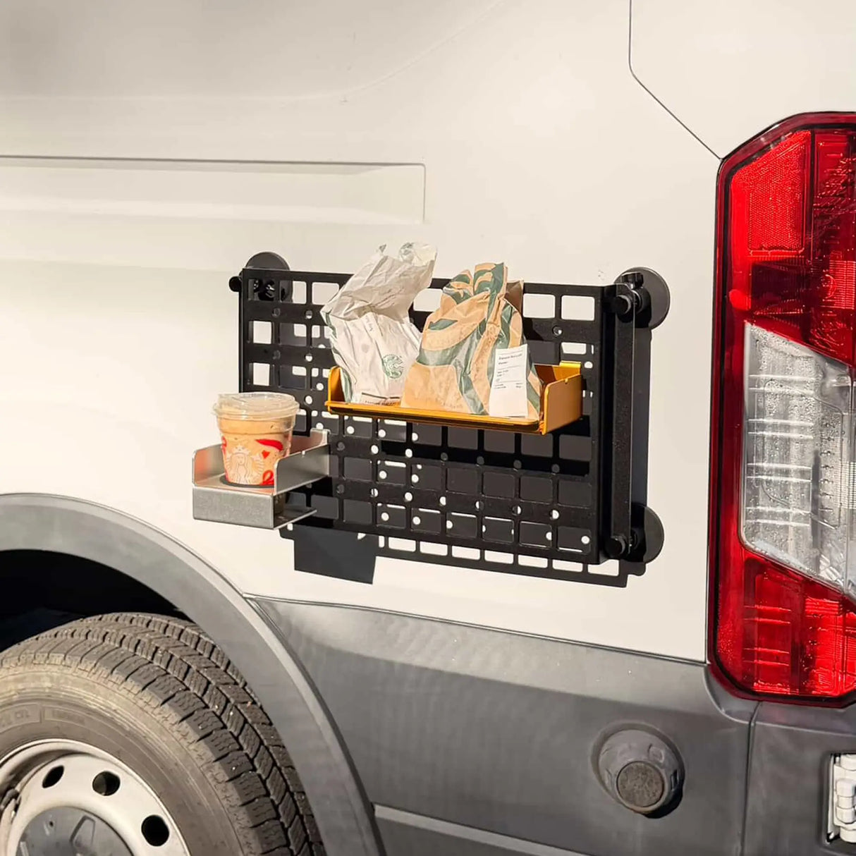 MELIPRON Magnetic Toolbox Tray Set with MOLLE Panel – Modular Detachable Storage Shelf for Camper Vans, Camping, Outdoor Cooking, Garages & Workshops