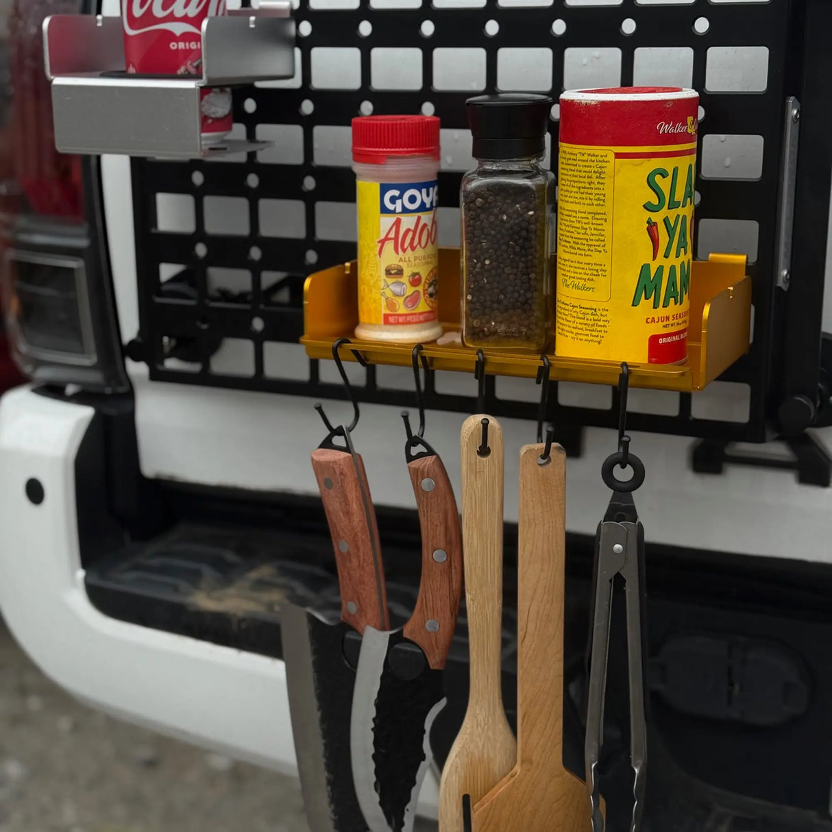 MELIPRON Magnetic Toolbox Tray Set with MOLLE Panel – Modular Detachable Storage Shelf for Camper Vans, Camping, Outdoor Cooking, Garages & Workshops